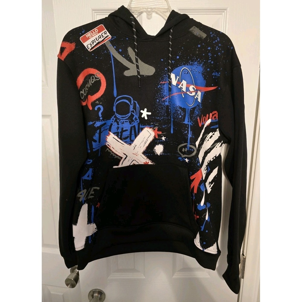 Southpole Hoodie Mens Large Long SleevePullover NASA Y2K Astronaut Cosmo Graphic